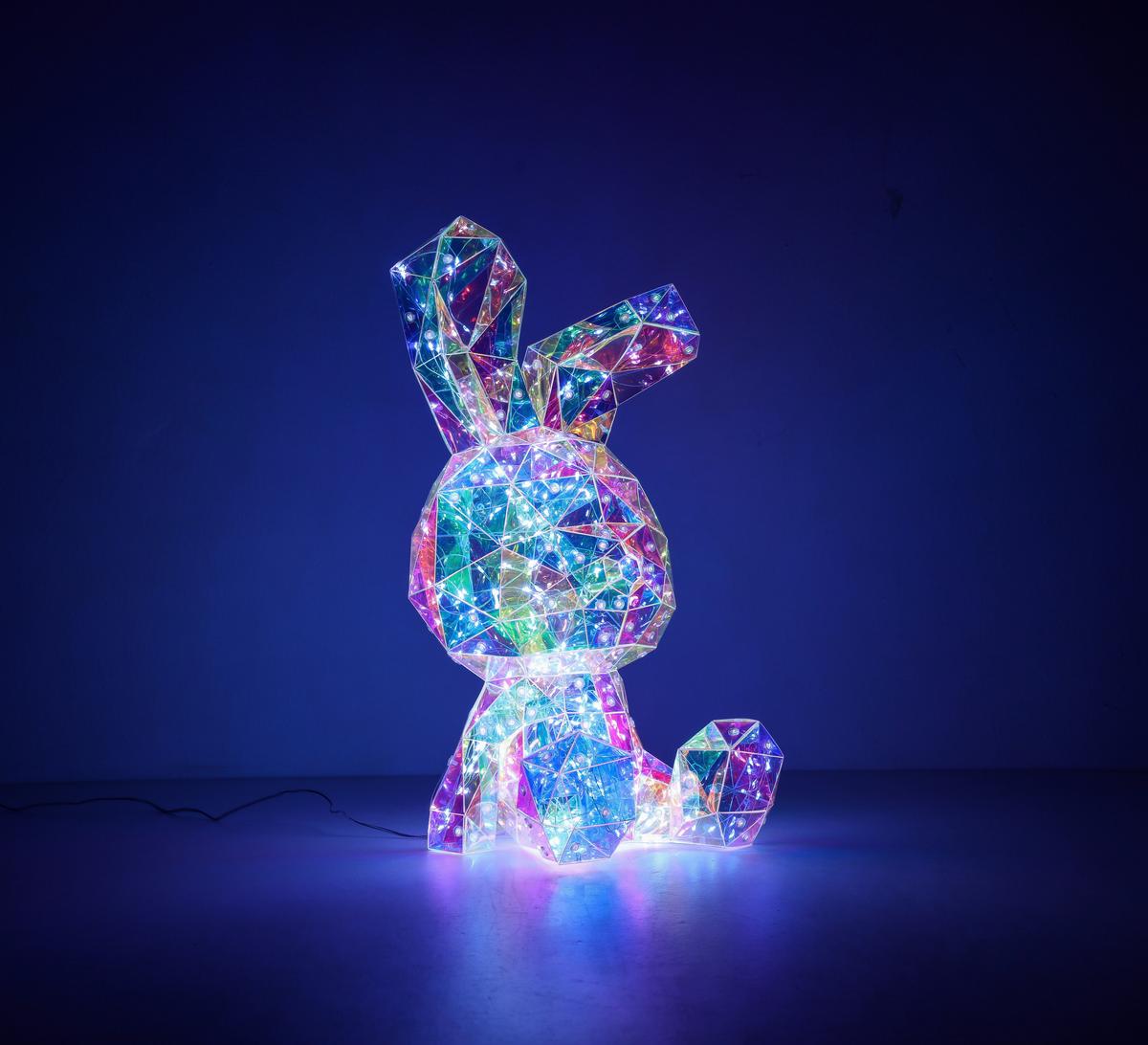 Led-dekoleuchte Bunny - Transparent, MODERN, Kunststoff (20/20/41cm) - BUNINO