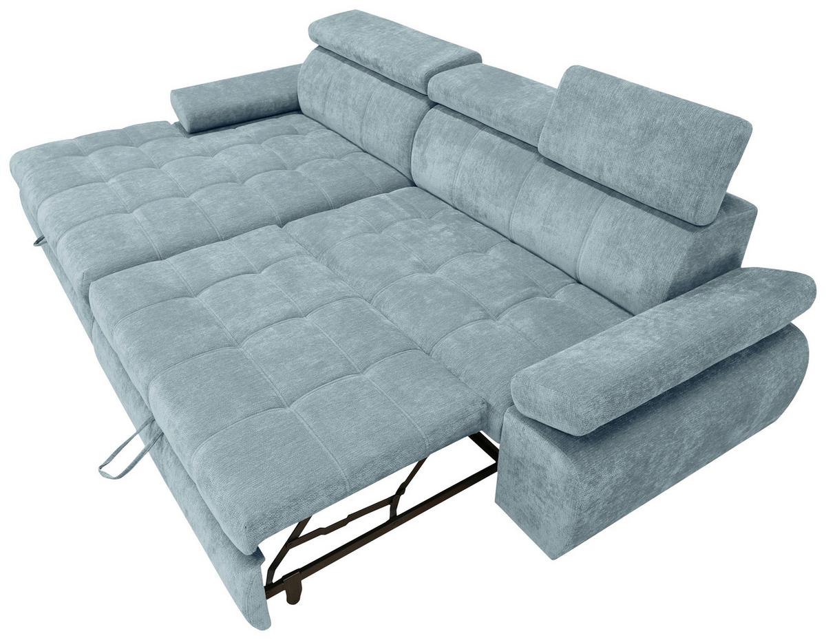 Rohová sedačka VEGAS, levá, mátově zelená žinylka - černá/mátově zelená, Design, dřevo/textil (173/294cm)