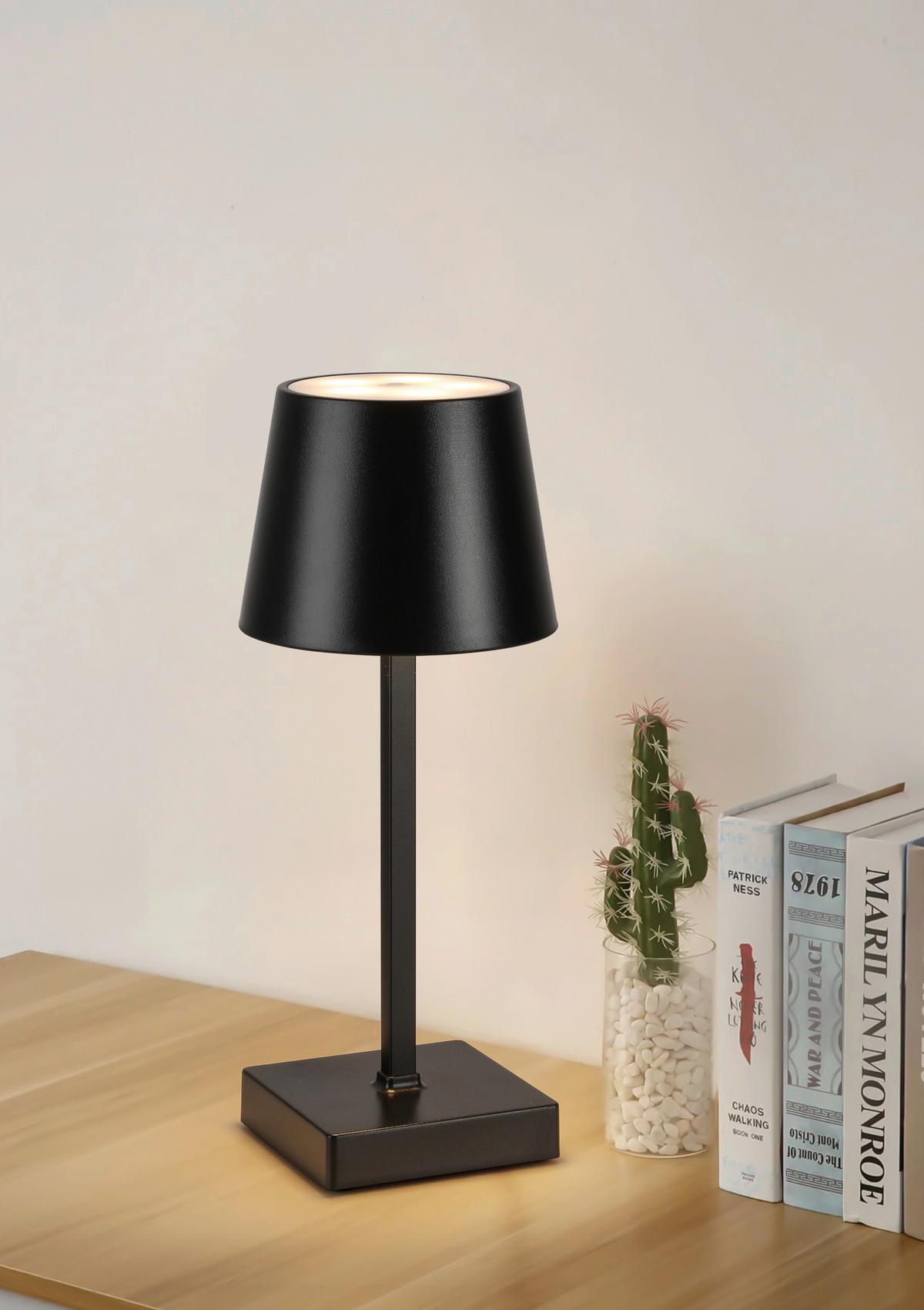LED-Tischleuchte Celine - Schwarz, MODERN, Kunststoff/Metall (10,5/26cm) - Luca Bessoni
