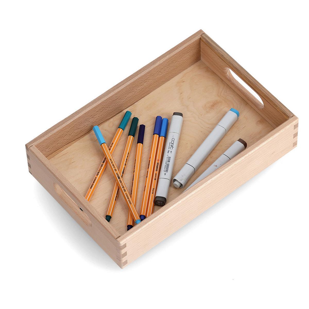 AUFBEWAHRUNGSBOXEN-SET Holz. BxL: ca. 30x20 cm - Naturfarben, Basics, Holz (30/20cm) - Zeller Present