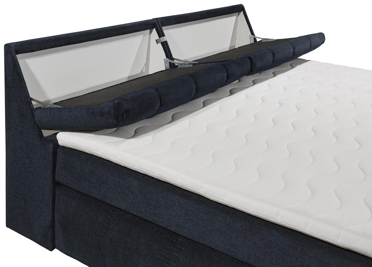 Boxspringbett Elkford 6 Mit Topper & Bettkasten 240x200 - Schwarz, MODERN, Holzwerkstoff/Textil (240/200cm) - MID.YOU
