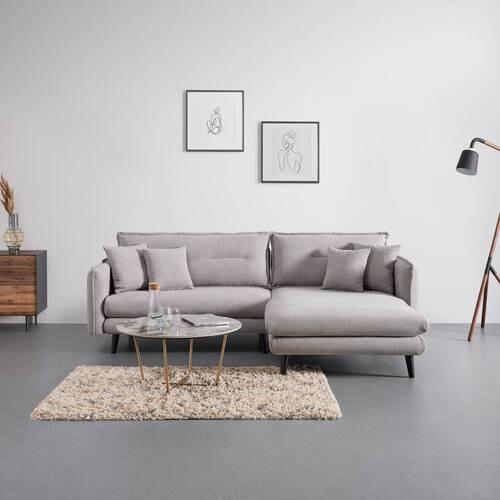 Sedacia súprava DAJANA - čierna/svetlosivá, Modern, drevo/textil (251/102/173cm) - P & B