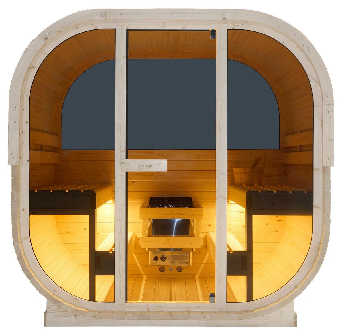 Sauna Hanko Fichtefarben B: 180 cm - Fichtefarben, KONVENTIONELL, Holz (210/180/210cm) - Sanotechnik