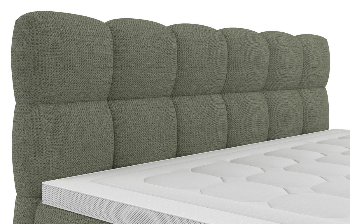BOXSPRINGBETT inkl. Bettkasten 160x200 - Schwarz/Grün, Trend, Holz/Holzwerkstoff (160/200cm) - Sembella