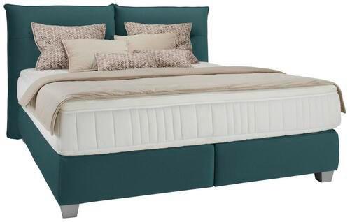 Posteľ boxspring Fog 160x200cm,mint - mätovozelená/strieborná, textil/plast (160/200cm) - Premium Living