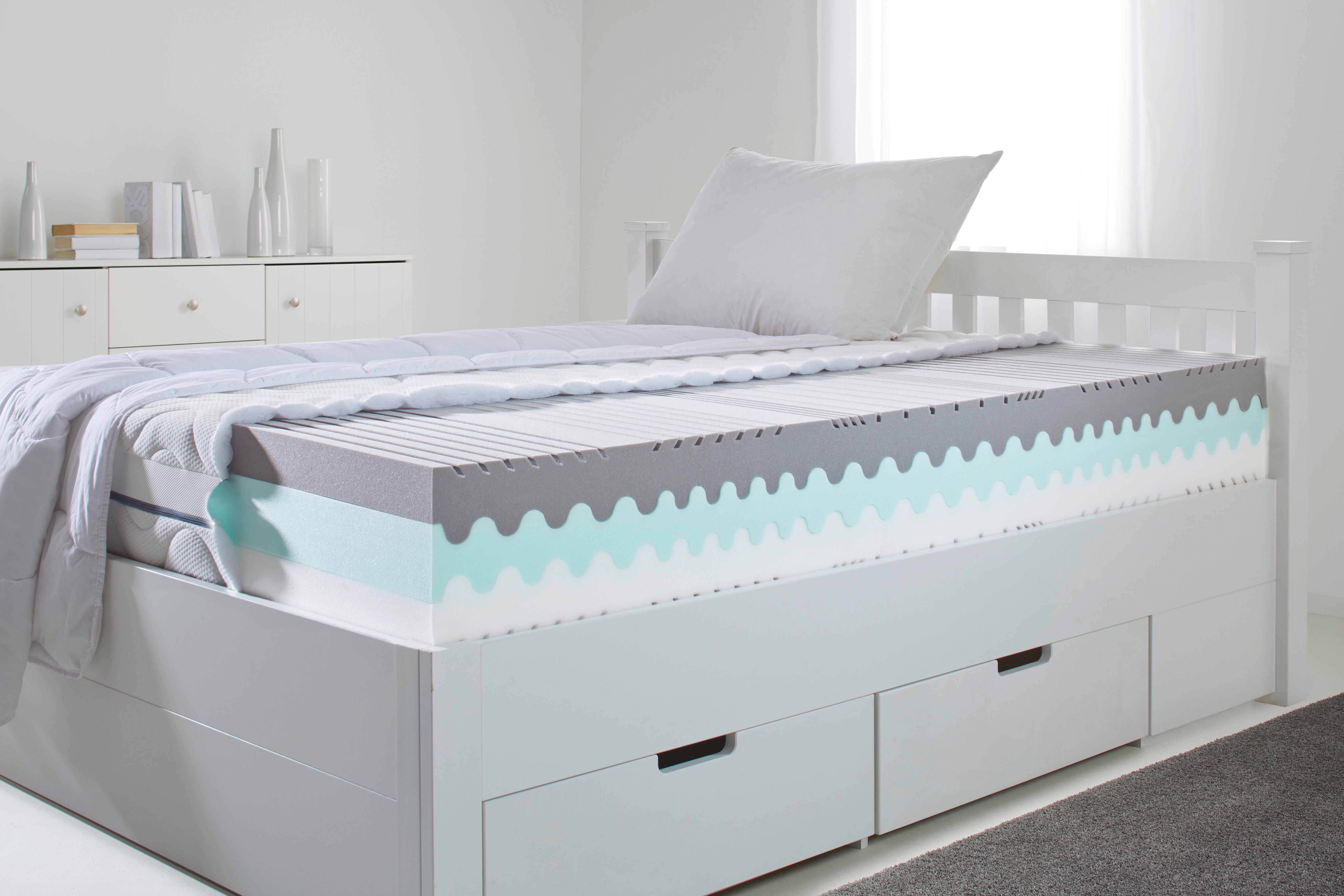 Matrac Z Pur Peny Wave 90x200 Cm - biela, textil (90/200cm) - Bessagi Home