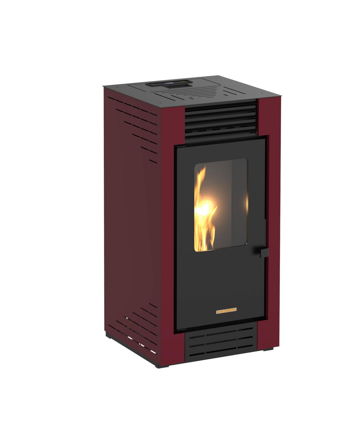 Pelletofen Poly Bordeaux 76697-Pelletofen Poly 2025 B - Bordeaux, Basics, Metall (47/92/53cm)