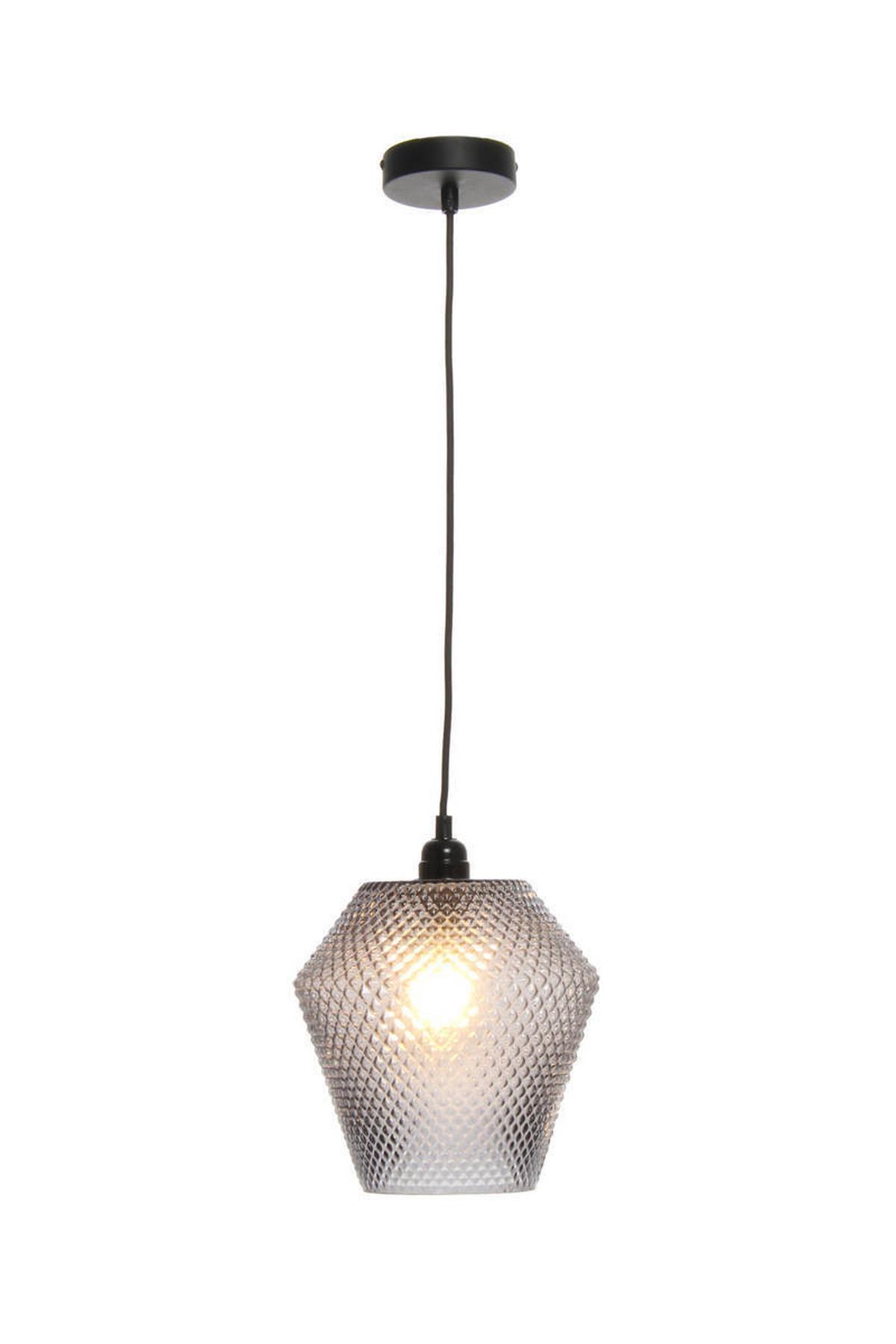 Hängeleuchte Hängelampe Nomi - Grau, Trend, Glas (22/27/22cm) - Kayoom