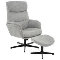 Relaxsessel Violina Hellgrau B: 75 cm - Hellgrau/Schwarz, Basics, Holz/Textil (75/110/87cm) - P & B