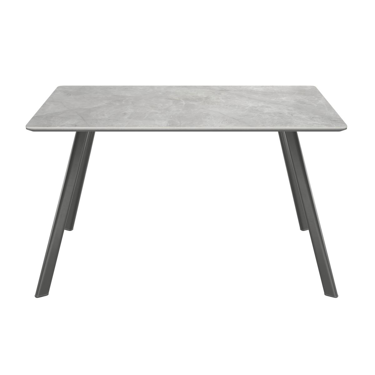 JÍDELNÍ STŮL GEORGE 140 - šedá/černá, Konvenční, kov/kompozitní dřevo (140/76/80cm)