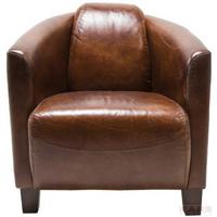 COCKTAILSESSEL CIGAR LOUNGE BROWN - Braun, Design, Leder (70/72/83cm) - Kare-Design
