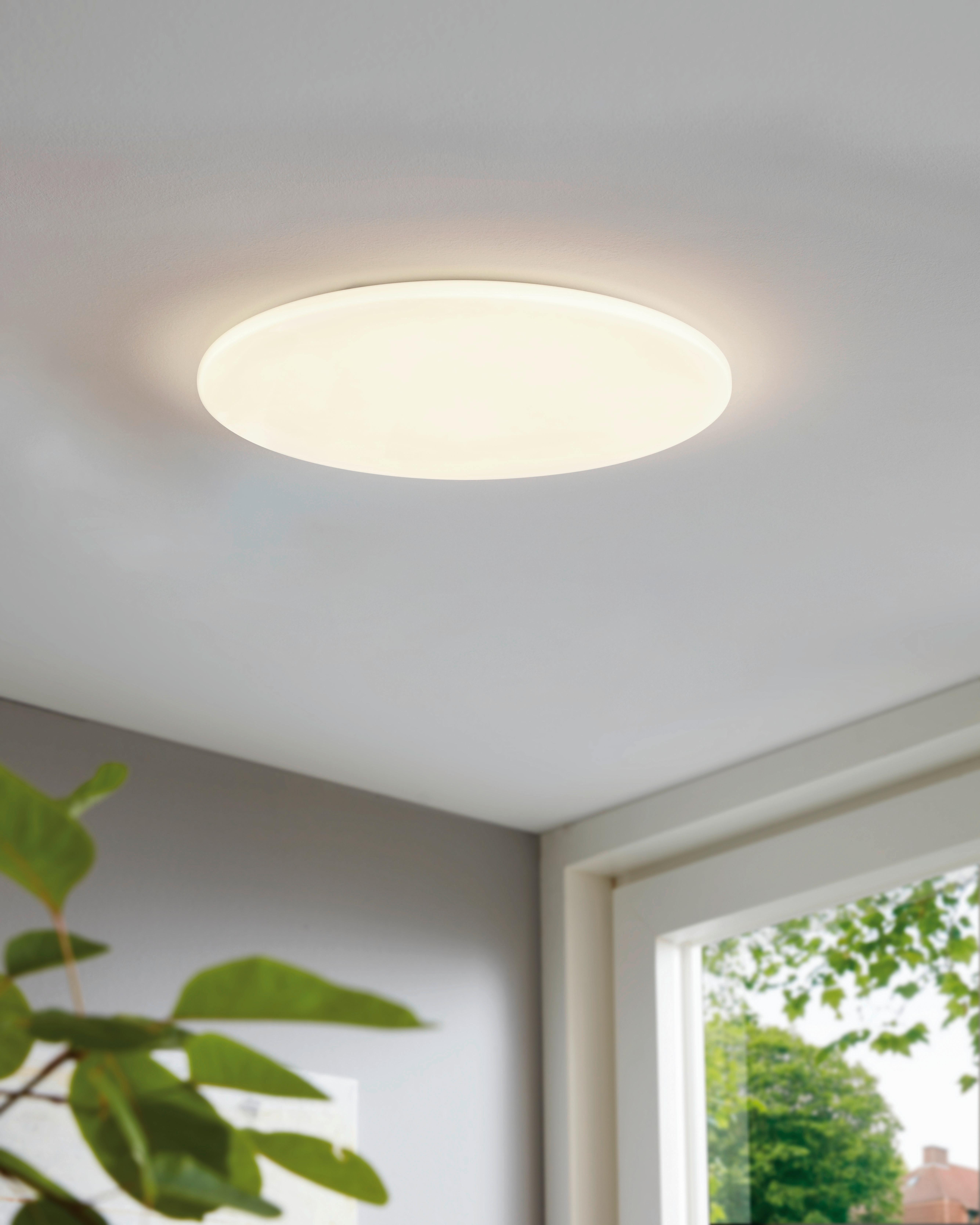 LED-Deckenleuchte Pogliola Ø 50 - Weiß, Basics, Kunststoff/Metall (50/8cm)