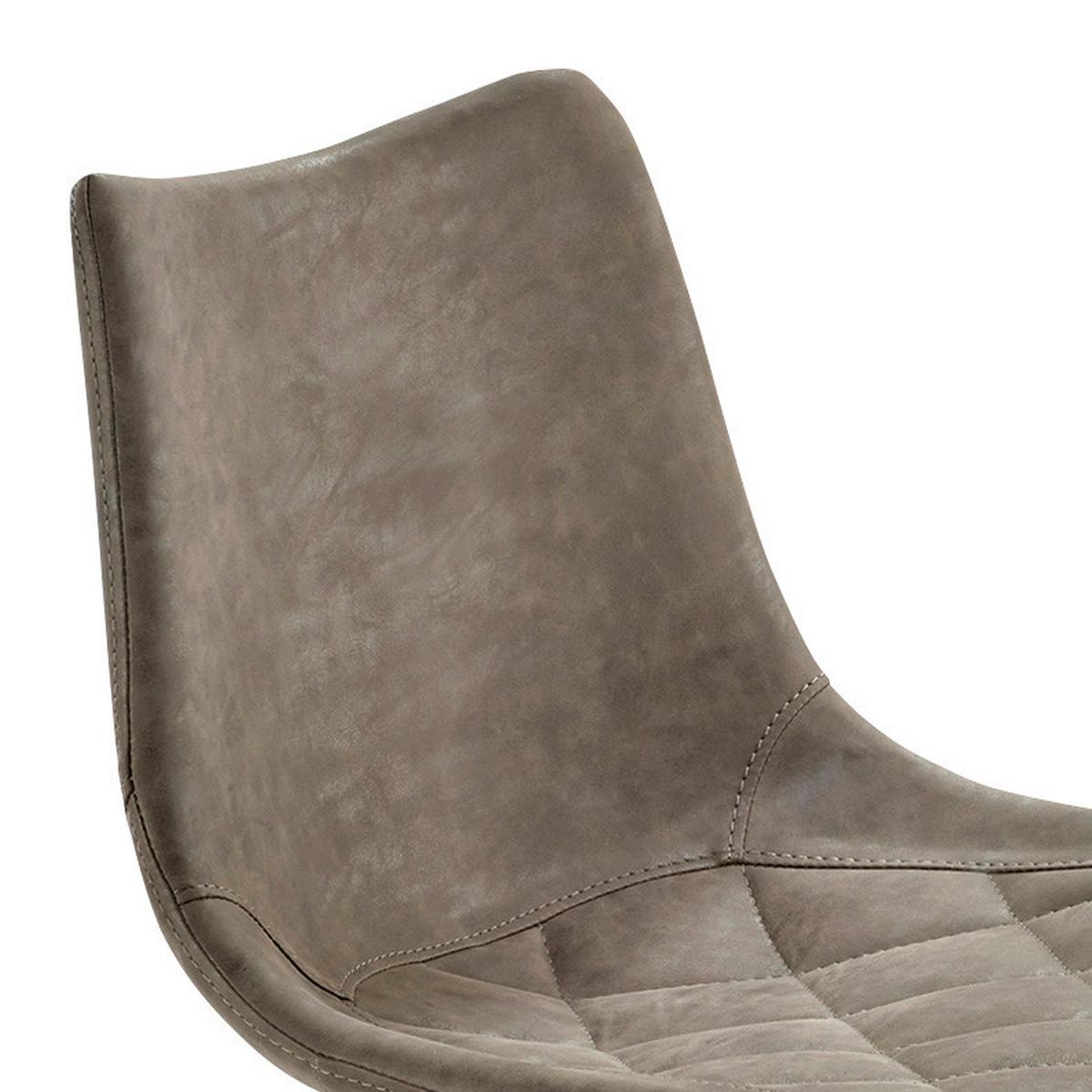 Tresenstuhl My Tobi Schlamm, Höhenverstellbar Und Drehbar - Edelstahlfarben/Schlammfarben, KONVENTIONELL, Holz/Textil (43/85-110/50cm) - Livetastic