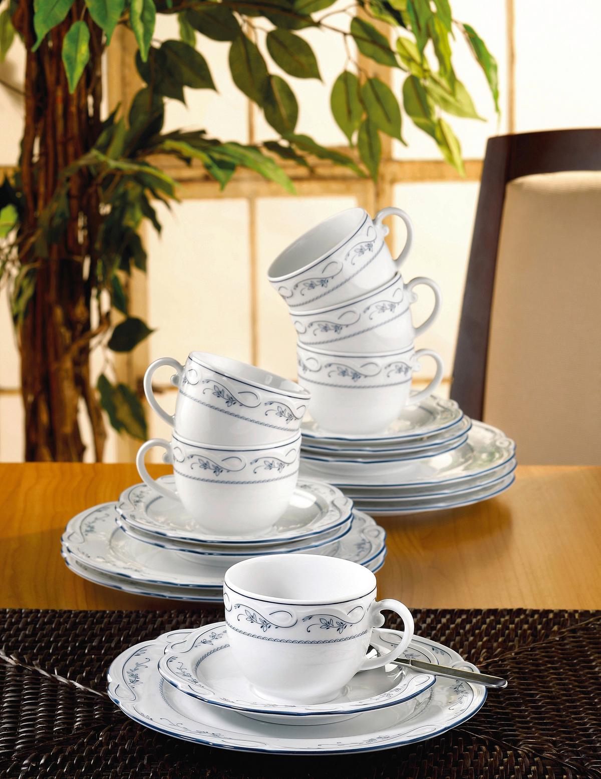 Kaffeeservice Desiree Aalborg 44935 - Blau/Weiß, Basics, Keramik (3,831kg) - Seltmann Weiden