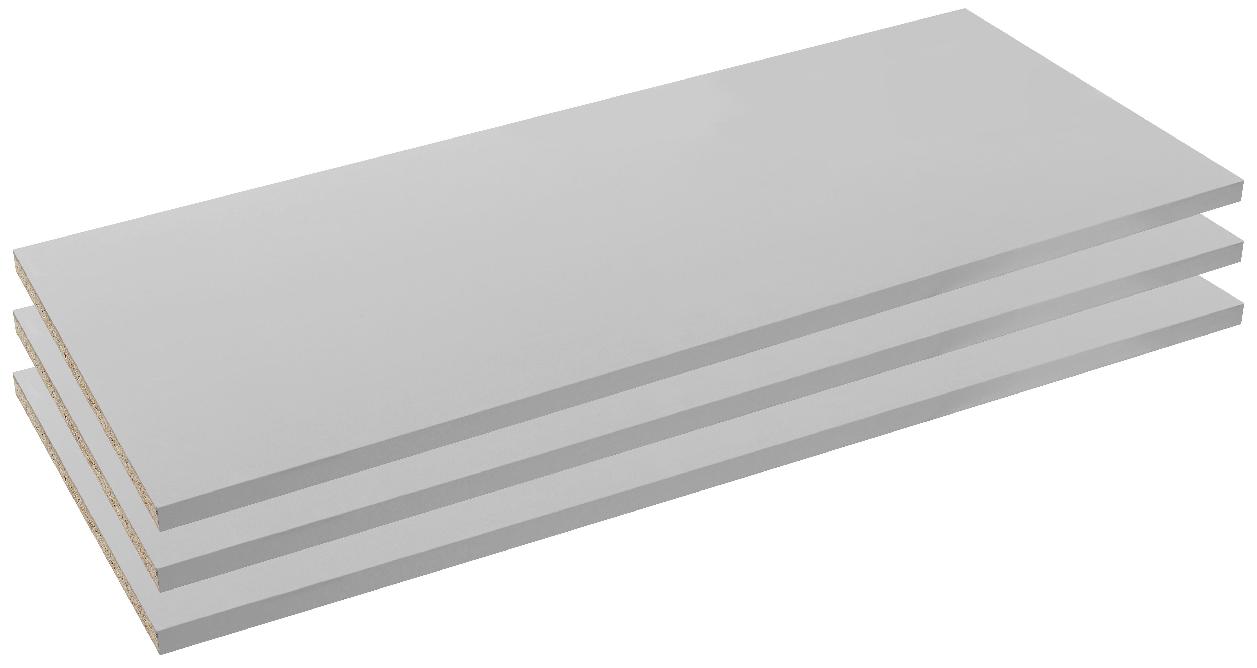 VKLADACIA POLICA NEKTARIUS - sivá, Modern, kompozitné drevo (47,8/42/2,2cm)