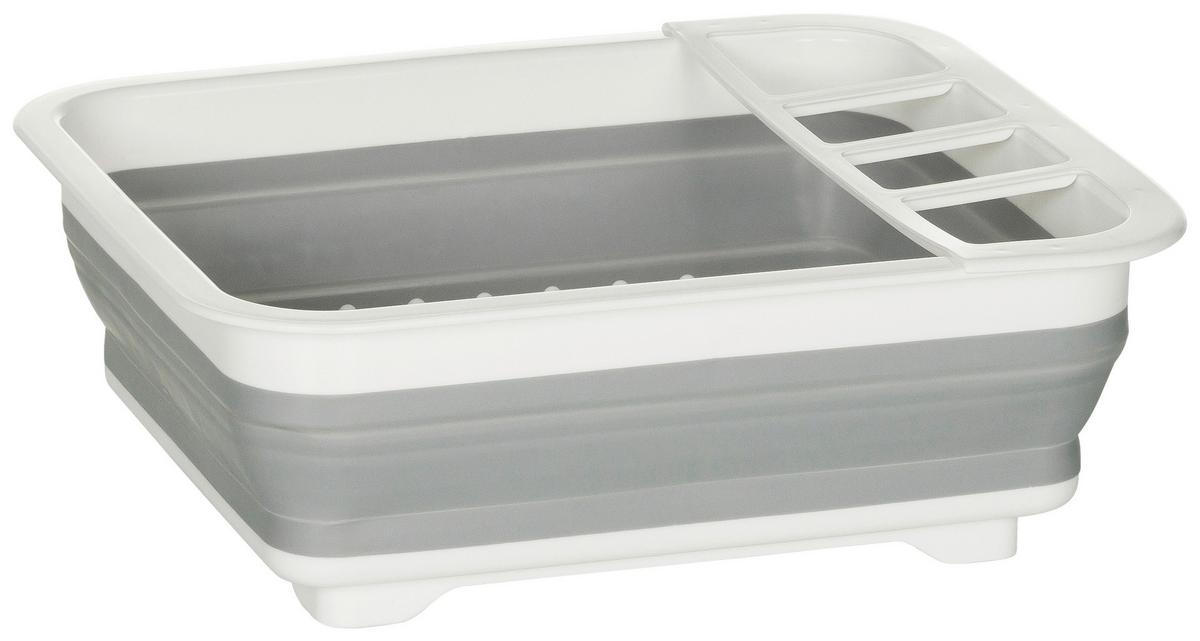 Geschirrkorb Clean Sil - Weiß/Grau, Basics, Kunststoff (36,5/13/31,5cm) - MID.YOU