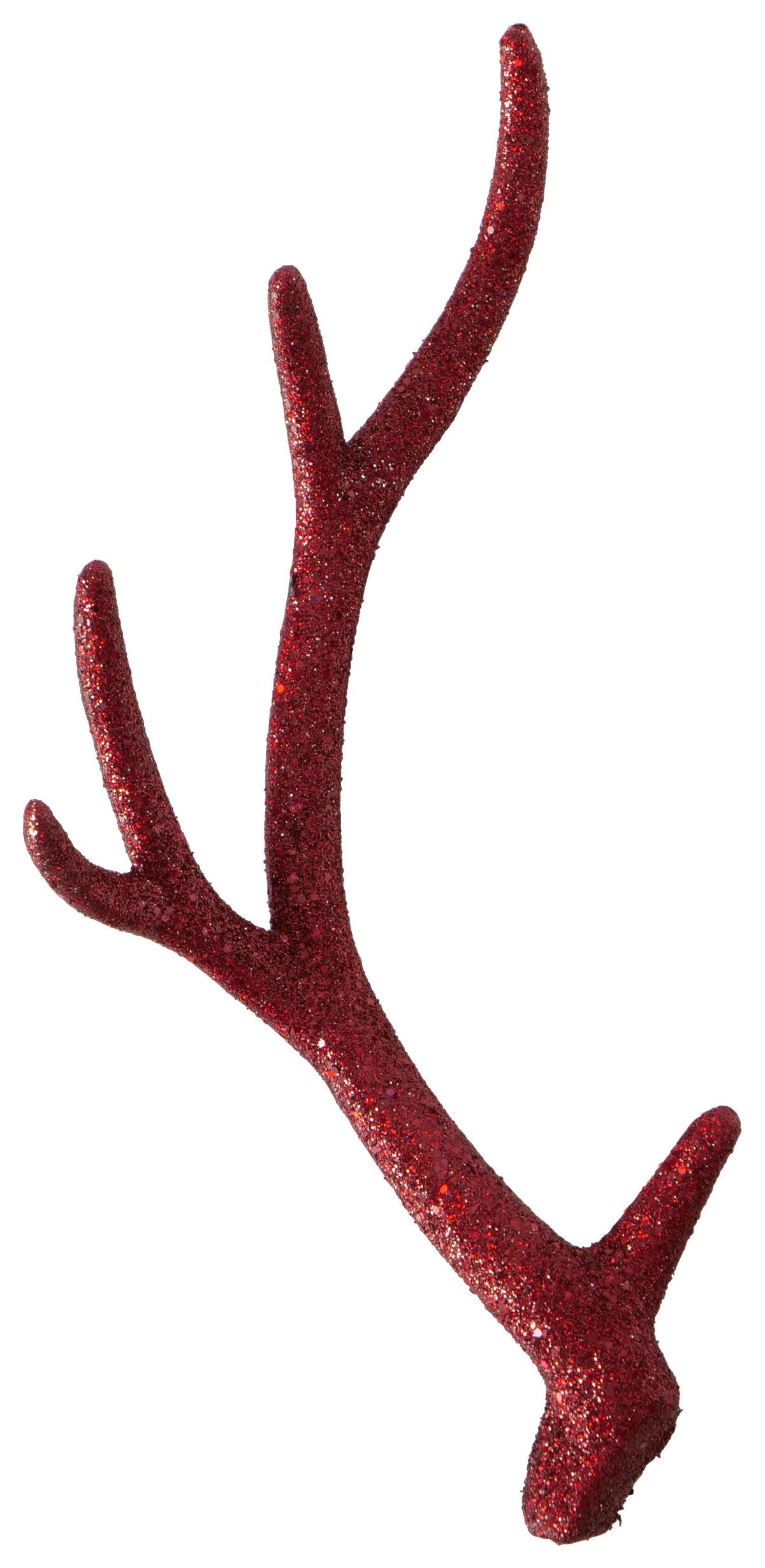 Weihnachtsdeko Geweih Kunststoff 2 Stk. - Basics, Kunststoff (16/30cm)