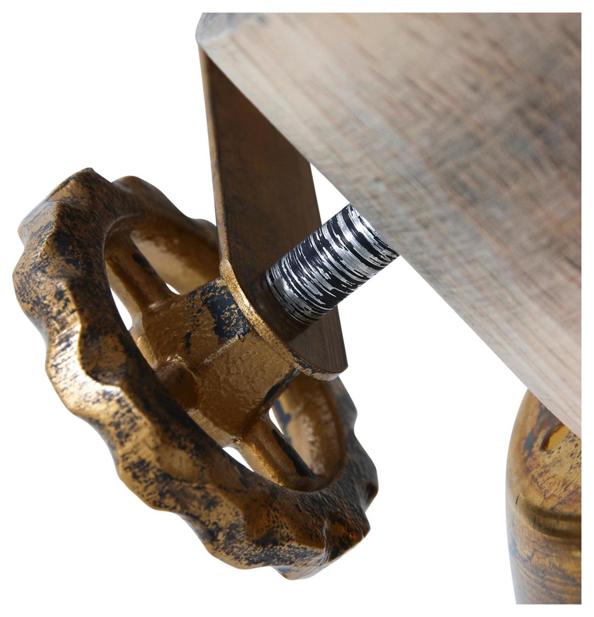 Deckenspots Gearwood - Anthrazit, Trend, Holz/Metall (32/19/17cm)