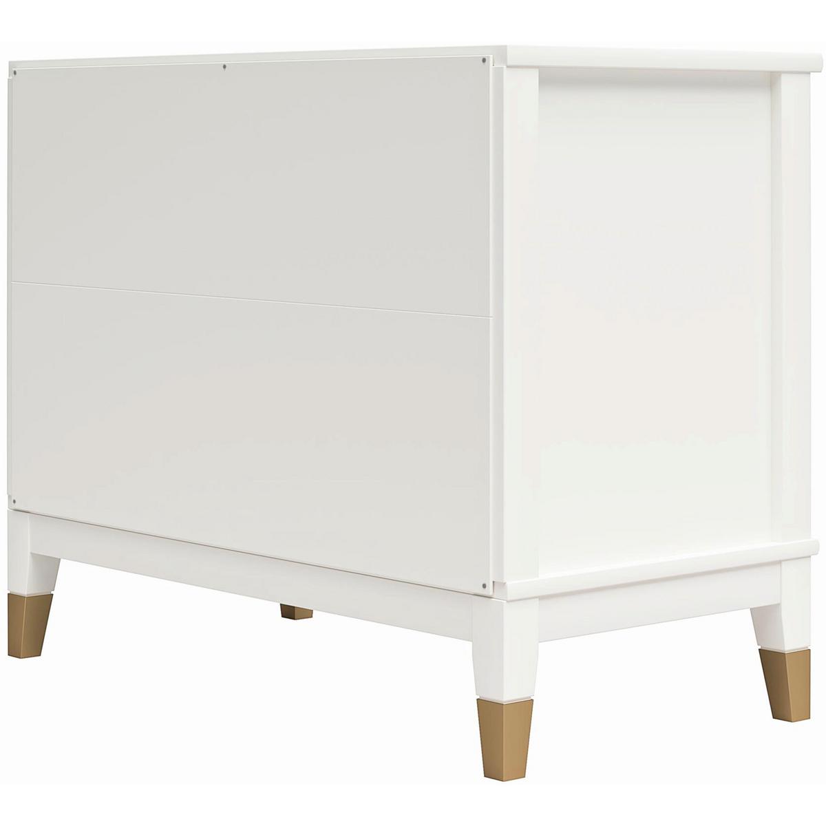 Nachttisch Westerleigh, Weiß B: 74 Cm - Weiß, Design, Holzwerkstoff/Metall (74/60/39cm) - MID.YOU