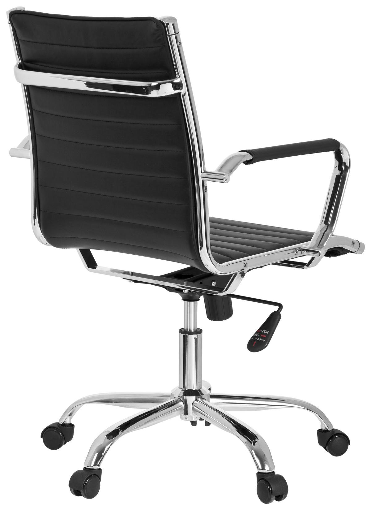 Bürostuhl Vermona Schwarz Bis 110 Kg - Silberfarben/Schwarz, Basics, Kunststoff/Textil (54/102/43cm) - MID.YOU