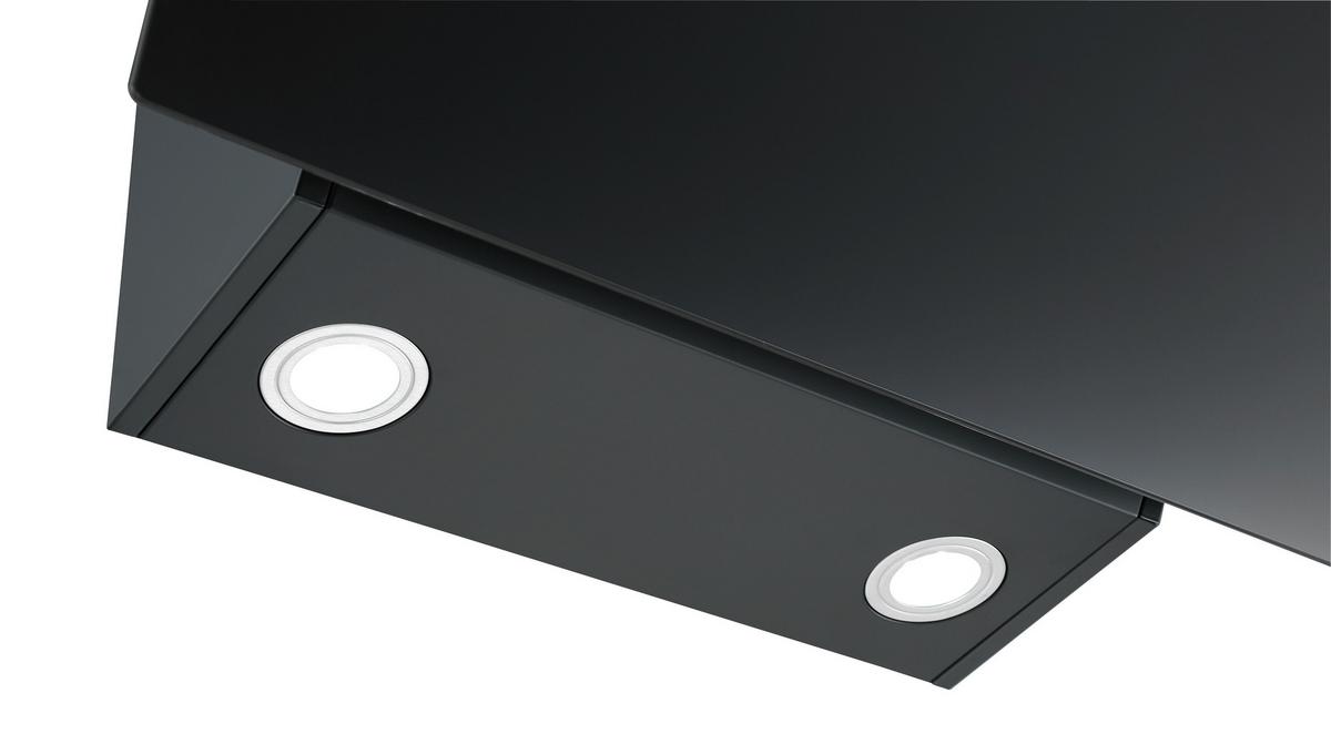 Kopffreihaube Respekta Alia Stahl Schwarz B: 90 Cm, Led - Schwarz, Trend, Kunststoff/Metall (90/80,5-118,5/40,2cm) - Respekta