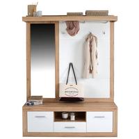 Predsieňový nábytok MALTA - biela/farba duba, Modern, kompozitné drevo (145/197/36cm)