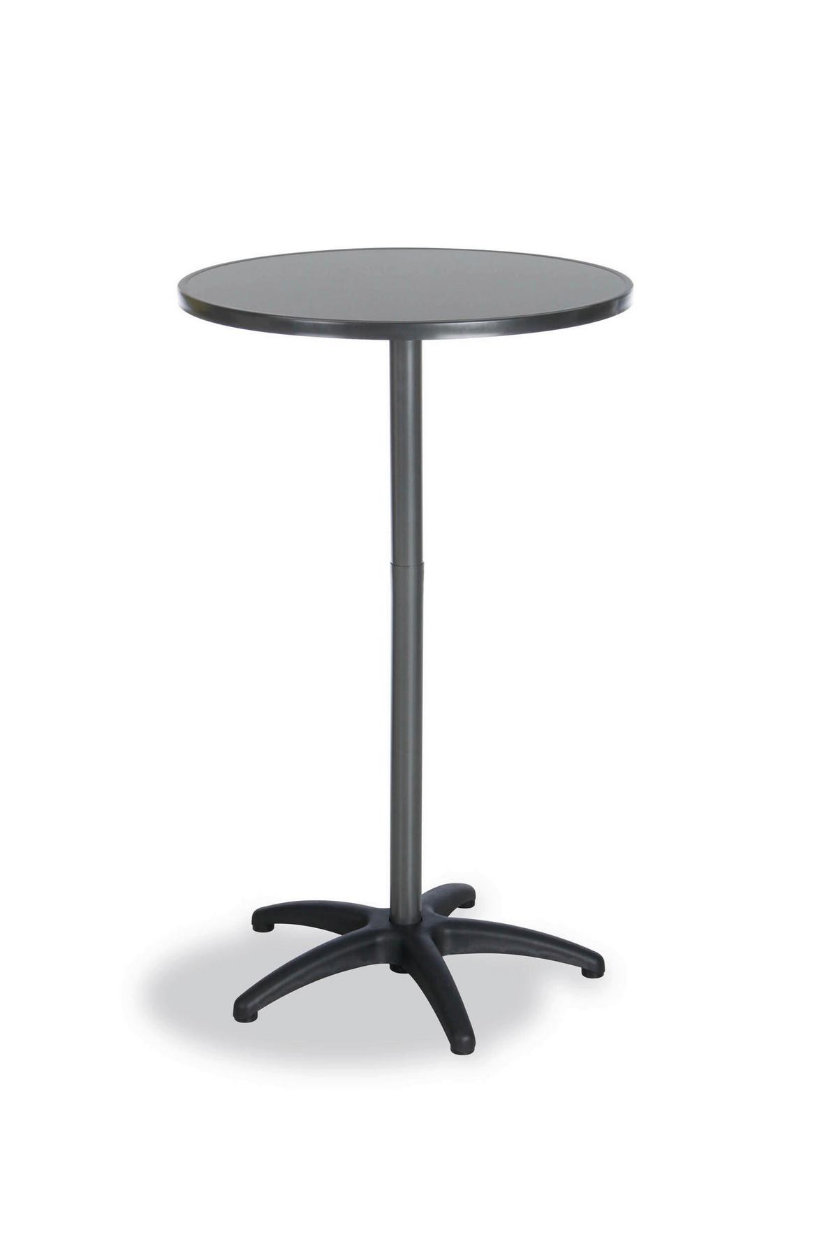 Gartentisch Duo–stehtisch Rund Verstellbar - Anthrazit, Basics, Metall (70/72/110/70cm)