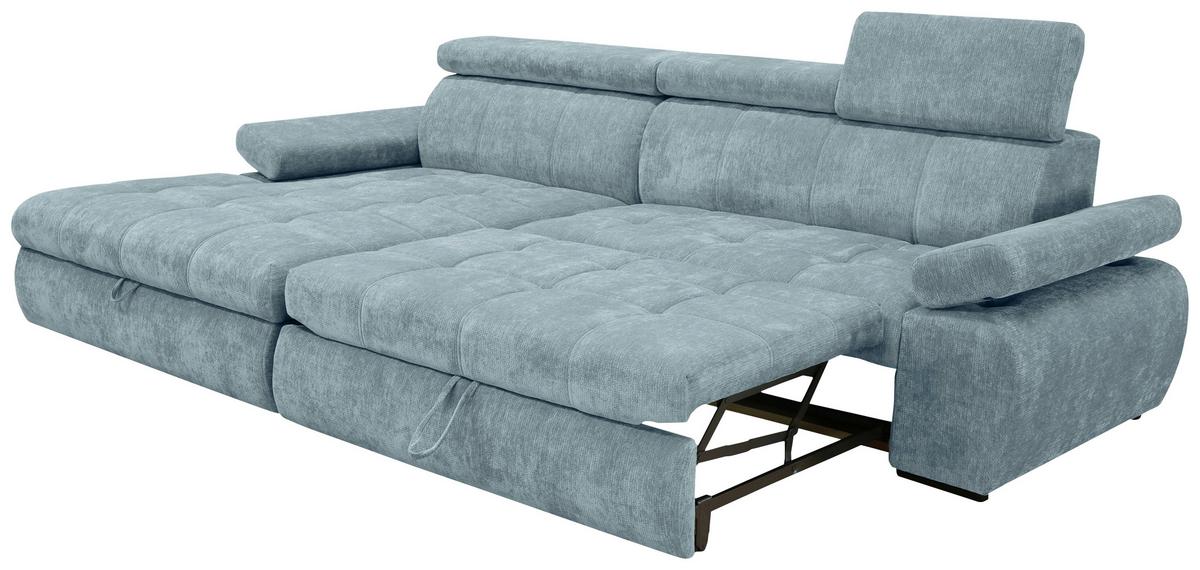 Rohová sedačka VEGAS, levá, mátově zelená žinylka - černá/mátově zelená, Design, dřevo/textil (173/294cm)