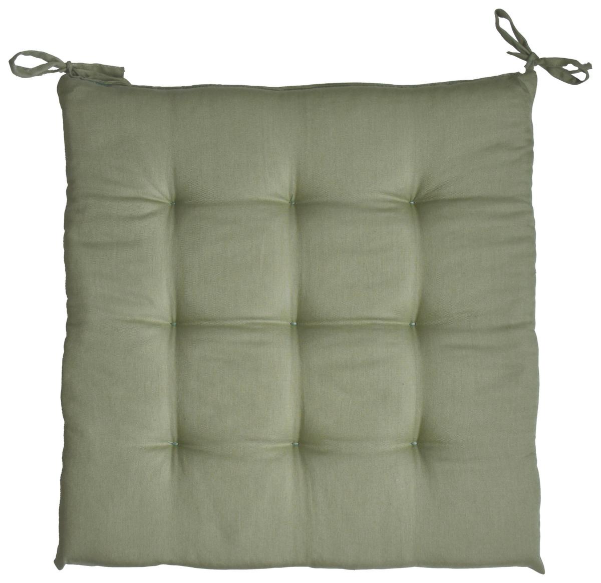 PODUŠKA NA SEDENIE Lola, 40/40/4cm, zelená - zelená, Konventionell (40/40/4cm) - Mömax