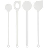 Kochlöffelset Cora, 4tlg Weiß - Weiß, Basics, Kunststoff (31/41/45cm)