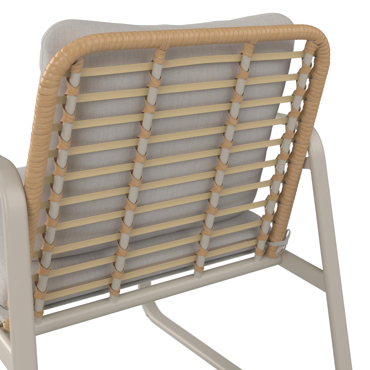 Loungegarnitur Tartu - Beige/Hellgrau, MODERN, Glas/Kunststoff (117/77,5/71,5cm) - Beldano