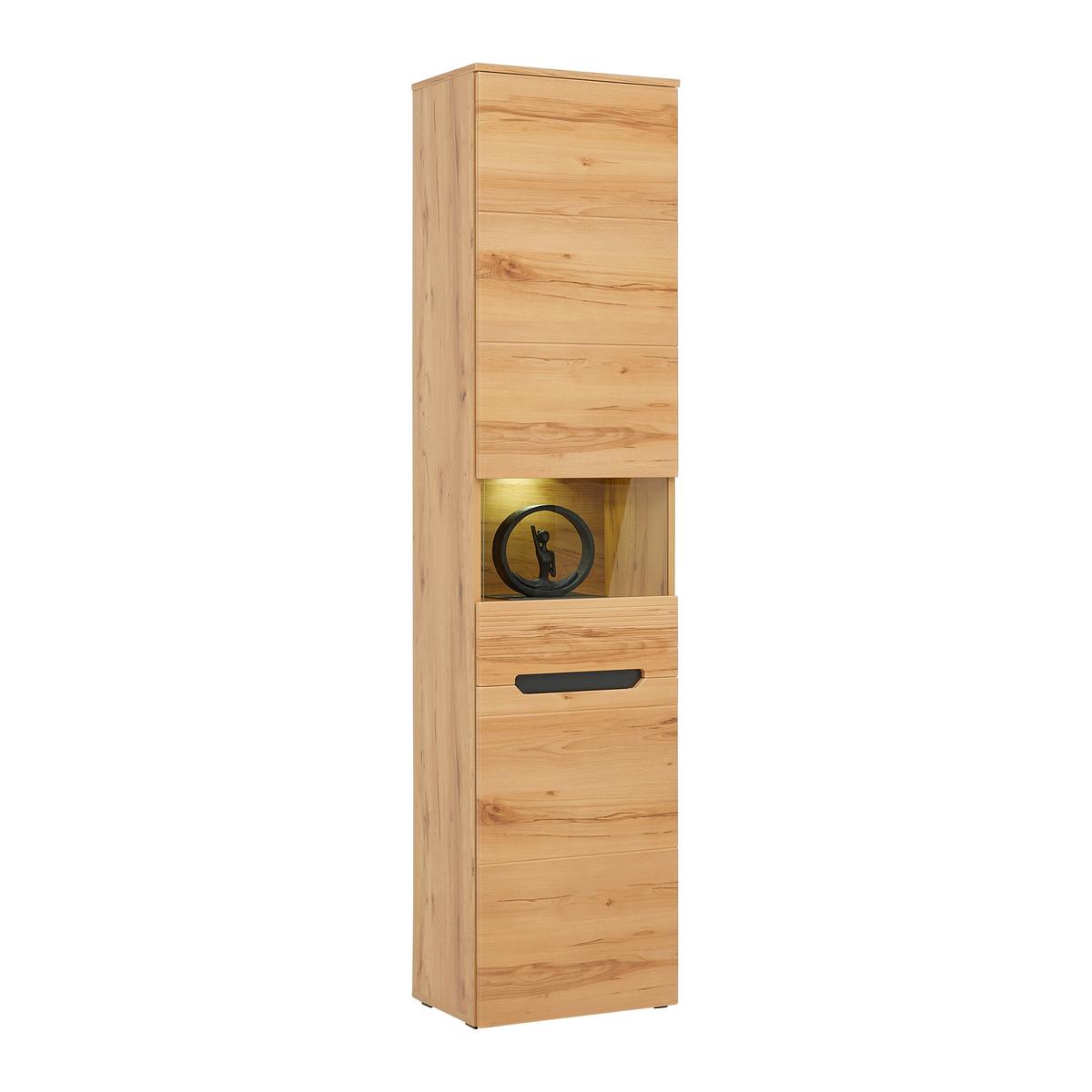 Vitrine Alana - MODERN, Glas/Holzwerkstoff (46,9/195,4/33cm)