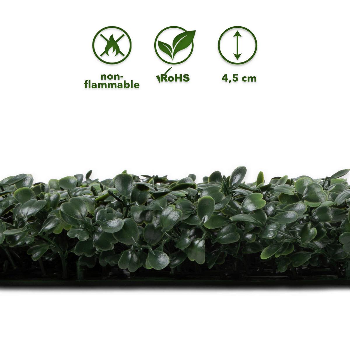 Wandverkleidung Kunstpflanze - Jadegrün, Trend, Kunststoff (50/50cm) - FloorDirekt