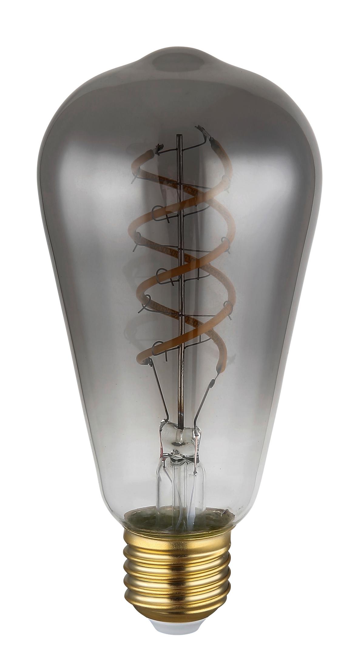 LED žárovka 6,5 Watt, E27 - barvy zlata, kov/sklo (6,4/14,1cm) - Globo