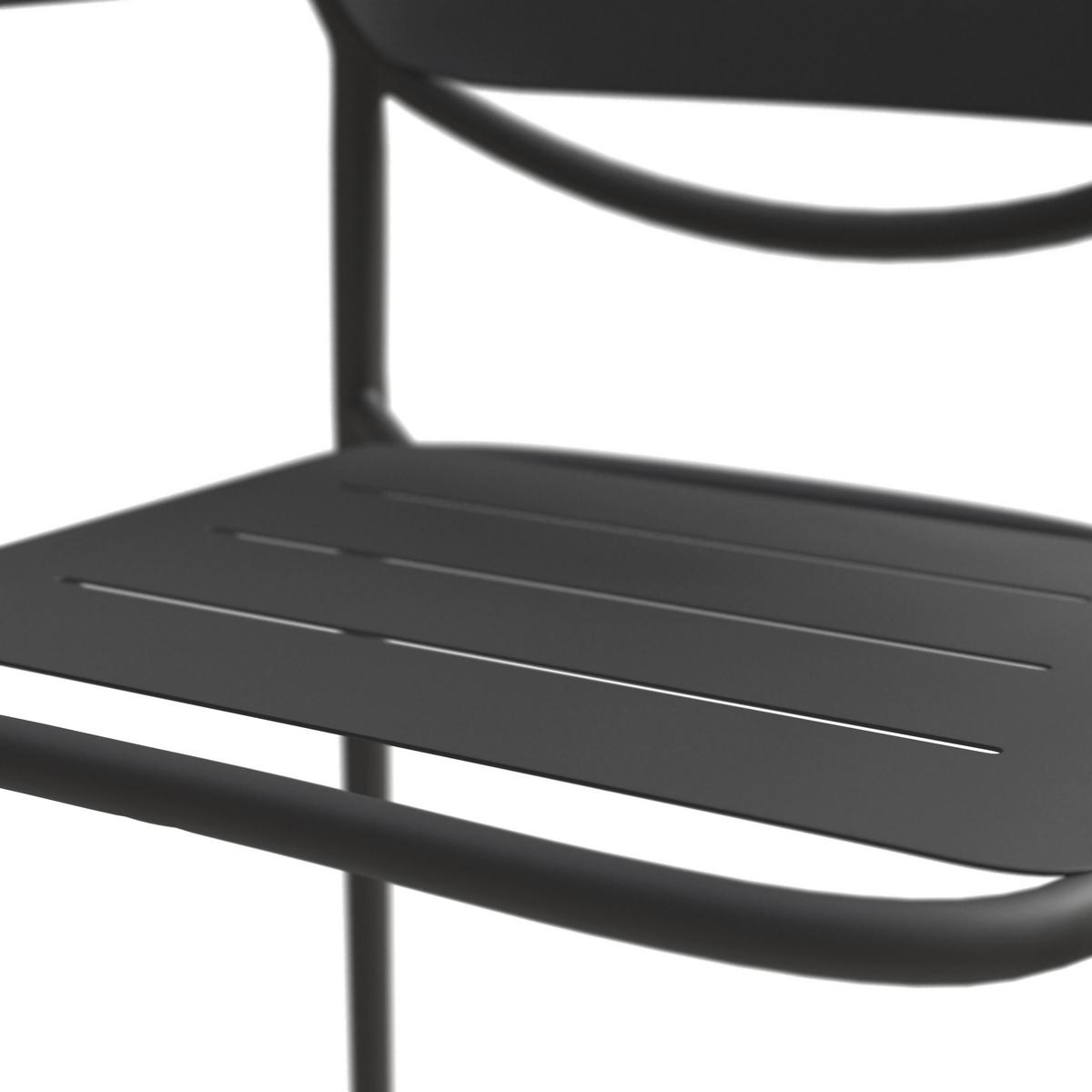 Gartensessel Rom - Anthrazit, MODERN, Metall (57/78/54cm) - Beldano