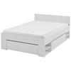 Stauraumbett Mit Bettladen 140x200cm Azurro Weiß - Weiß, MODERN, Holzwerkstoff (140cm)