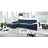 Ecksofa Elvis Dunkelblau S: 182x259 Cm - Silberfarben/Dunkelblau, KONVENTIONELL, Textil (182/259cm) - Trendmanufaktur