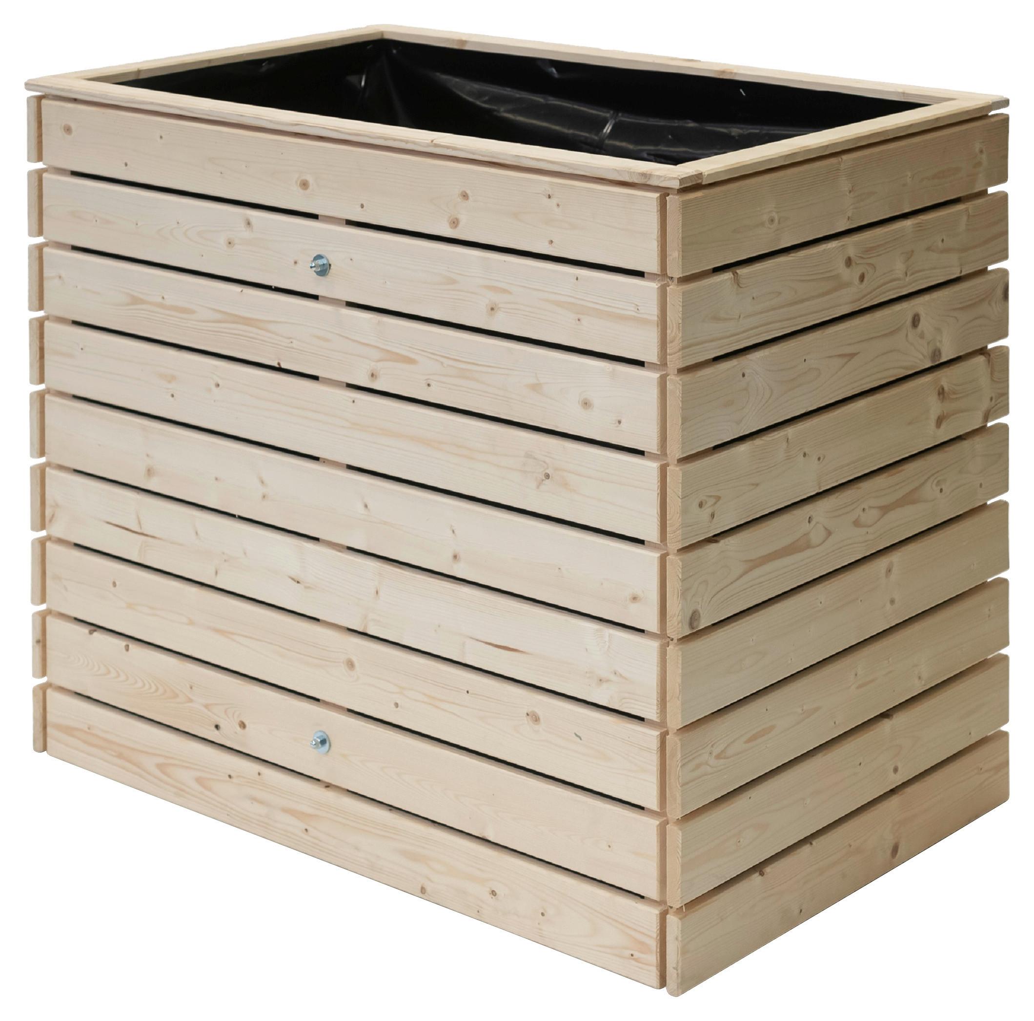 Hochbeet Echtholz Fichte 70x90x110 cm Fichtefarben - Fichtefarben, Basics, Holz (70/90/110cm)