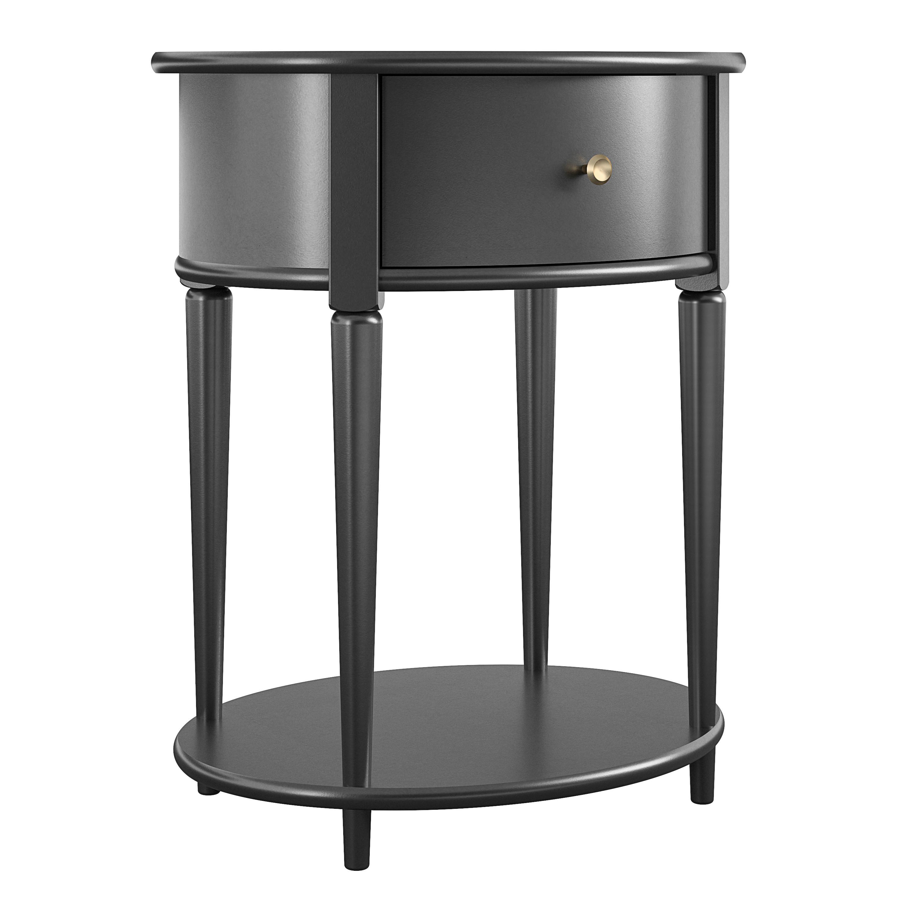 BEISTELLTISCH Aurora Schwarz B: 55 cm - Schwarz, Design, Holzwerkstoff (55/45/66cm) - MID.YOU