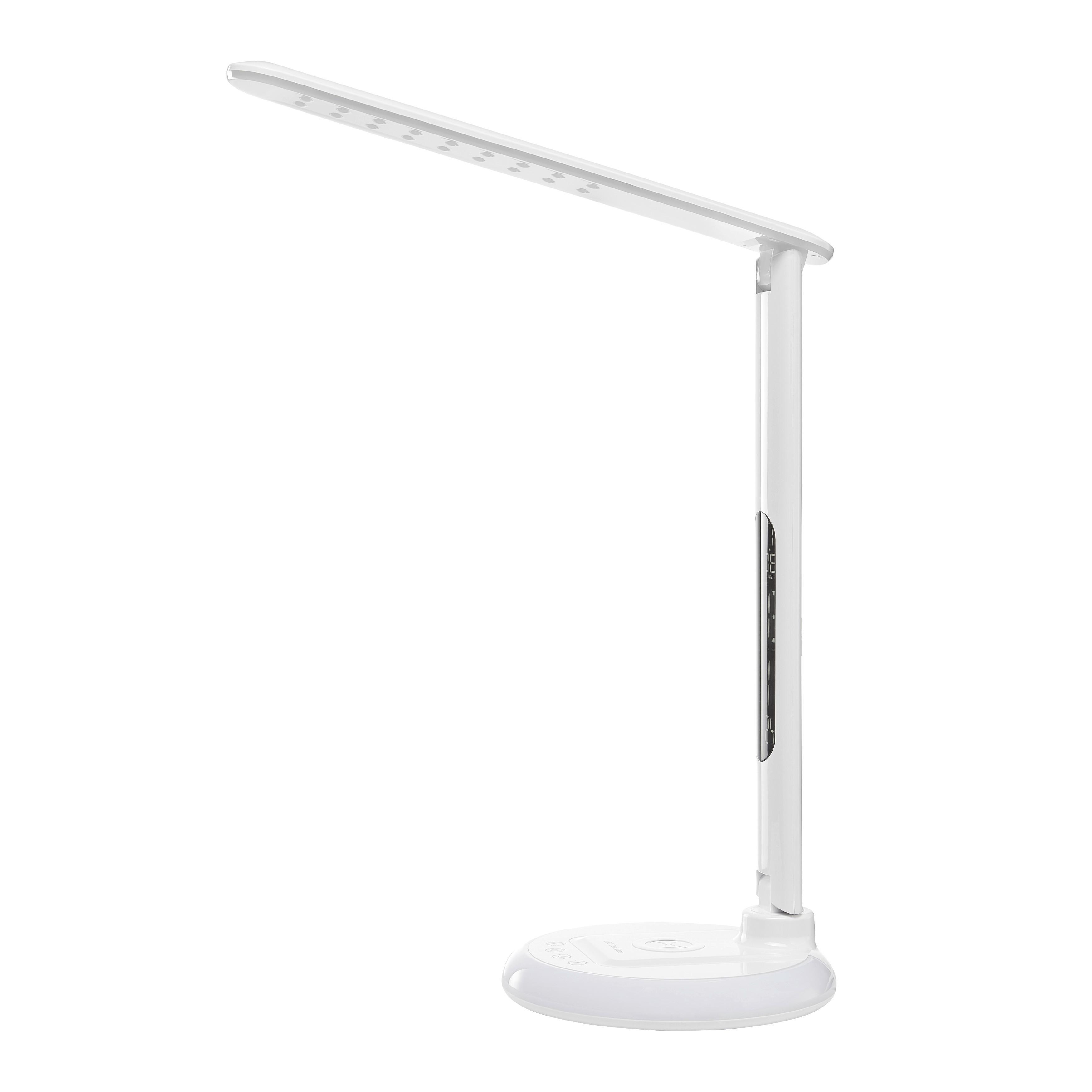 Led Lampa Na Písací Stôl Sandro Max. 5 Watt, V: 55 Cm - biela, Moderný, plast (18/55cm) - Modern Living