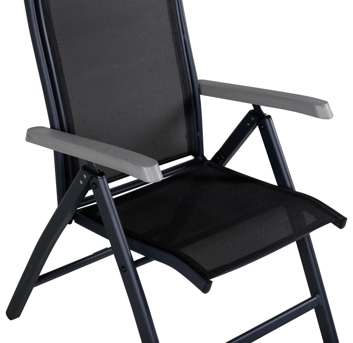 Gartensessel-set Albany - Schwarz, KONVENTIONELL, Metall (60/110/73cm) - Gardenson