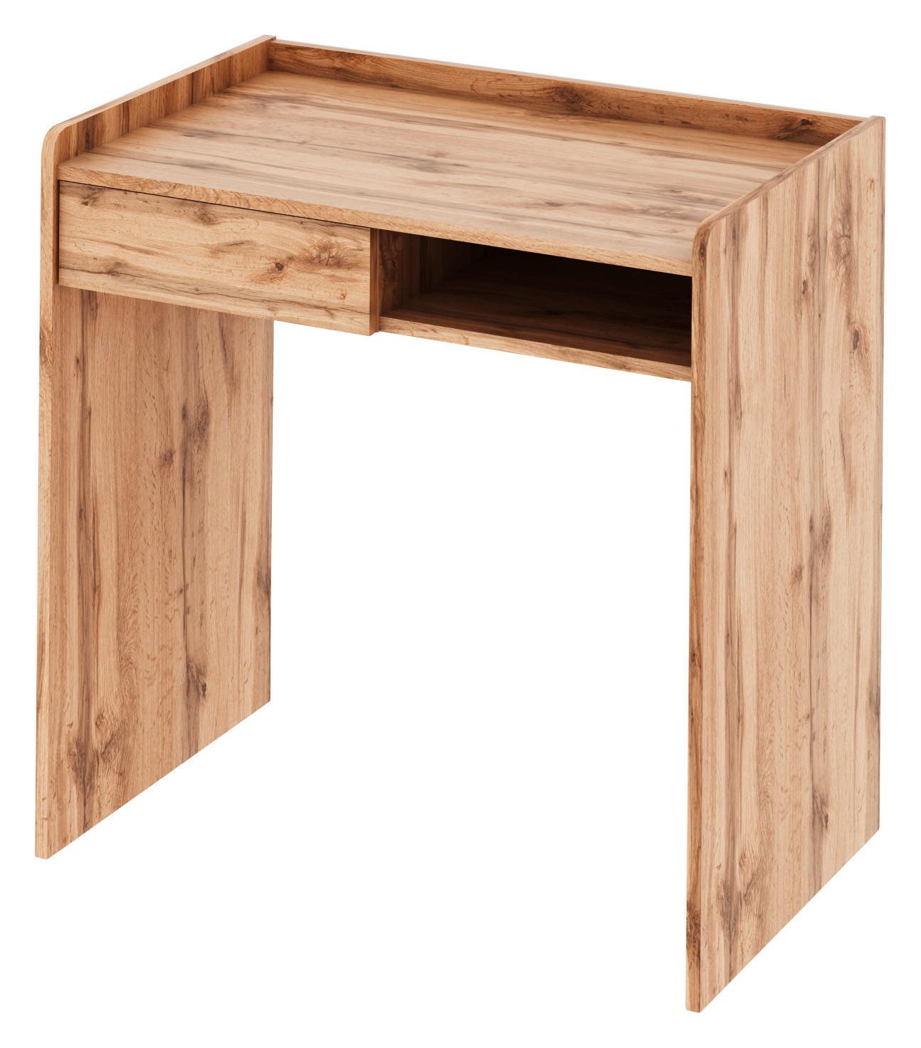 Schreibtisch mit Stauraum B 80cm H 80cm Bady, Eiche - Eichefarben, MODERN, Holzwerkstoff (80/80/50cm)