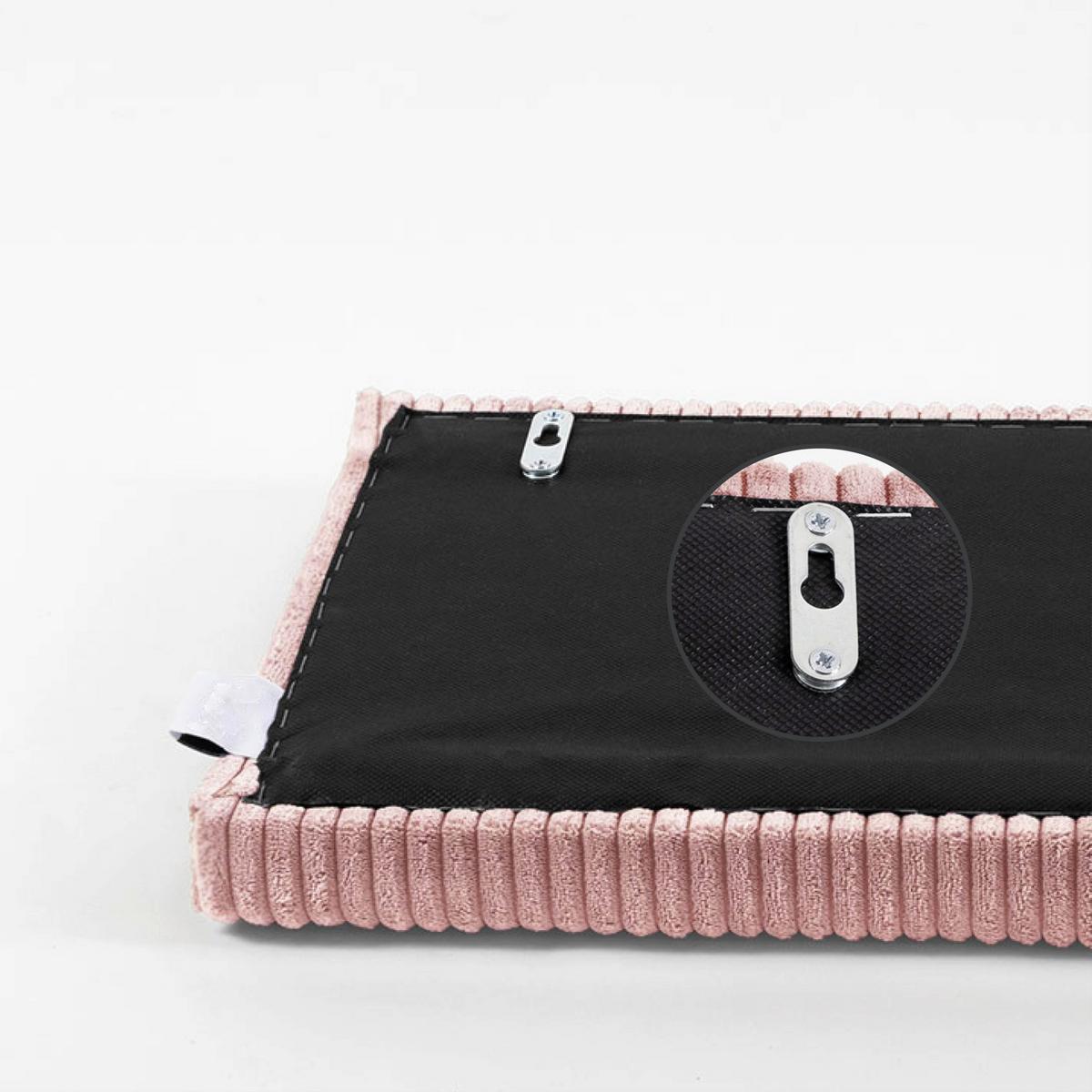 POLSTERPANEEL WANDKISSEN ROSA - Hellrosa, Basics, Kunststoff/Textil (75/30/5cm)