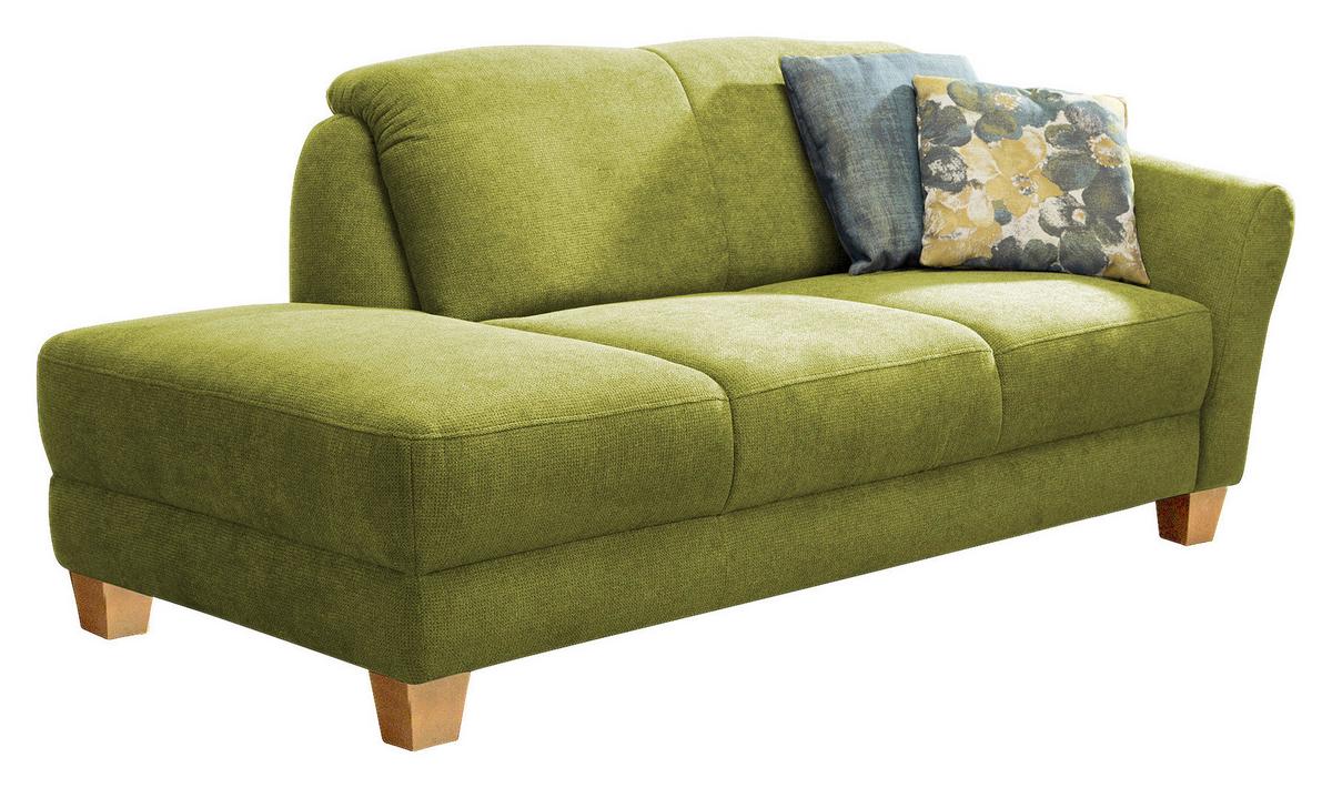 Récamiere Gotland V, Grün B: 194 cm - Naturfarben/Grün, KONVENTIONELL, Textil (194/84/91cm) - Sit & More