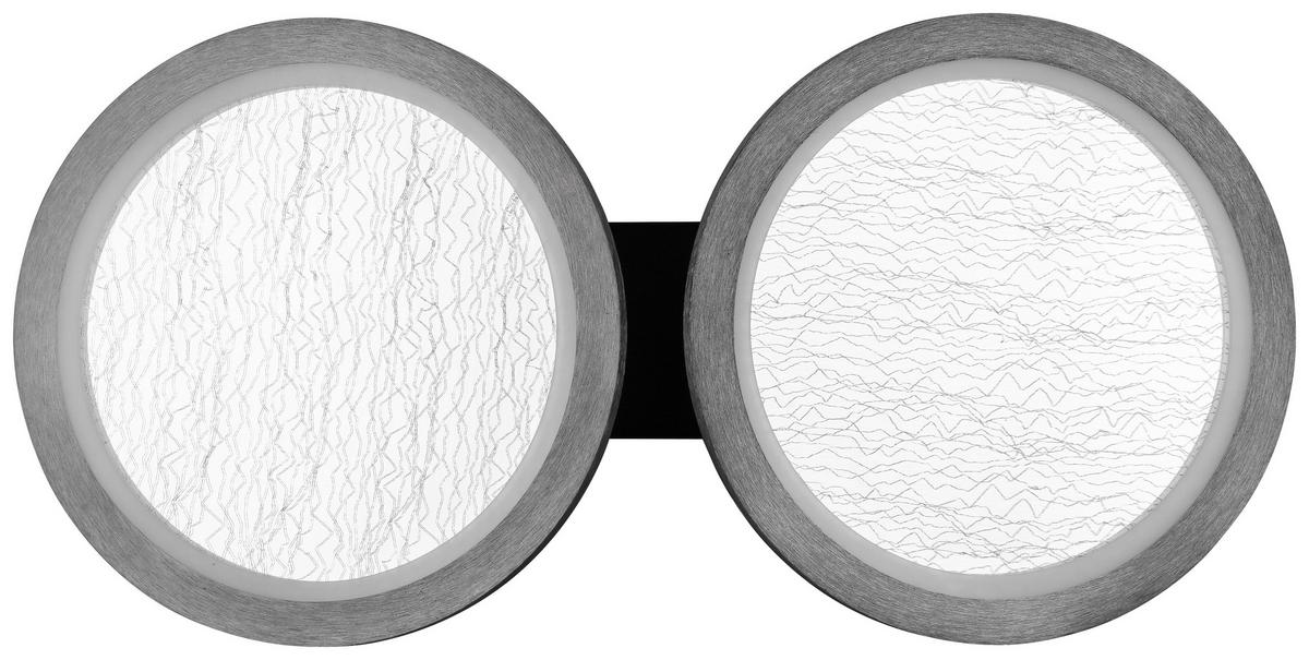 Stropní LED svítidlo DOMINIK - černá/barvy grafitu, Moderní, kov/plast (51/25/8,1cm) - Modern Living