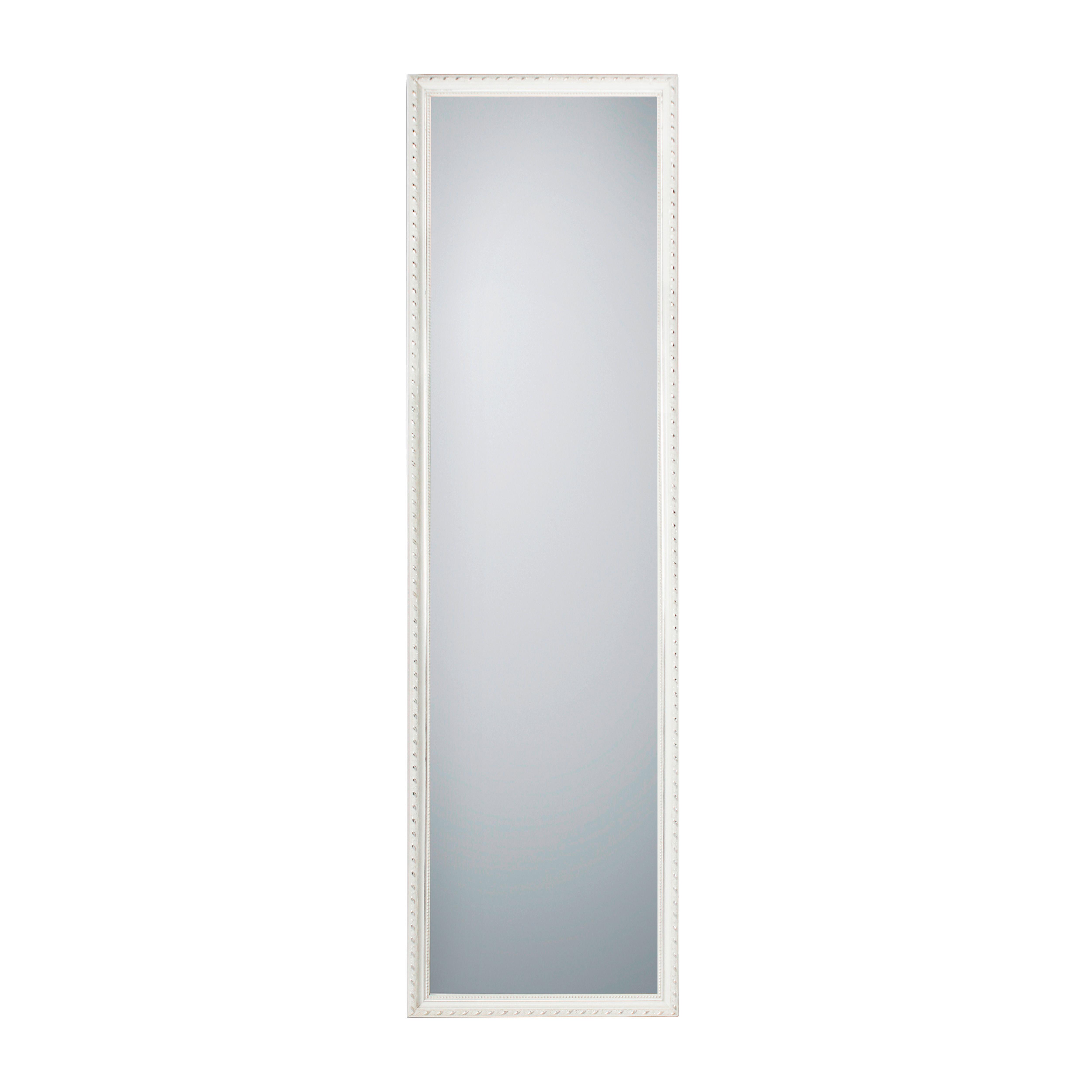 ZRKADLO LORELEY - biela, Lifestyle, drevo/sklo (35/125cm) - Mömax