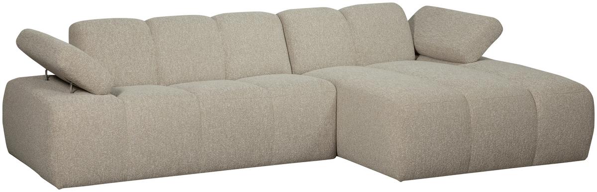 Ecksofa Mojo Beige S: 284x160 Cm - Beige/Schwarz, Design, Textil (284/160cm) - Livetastic