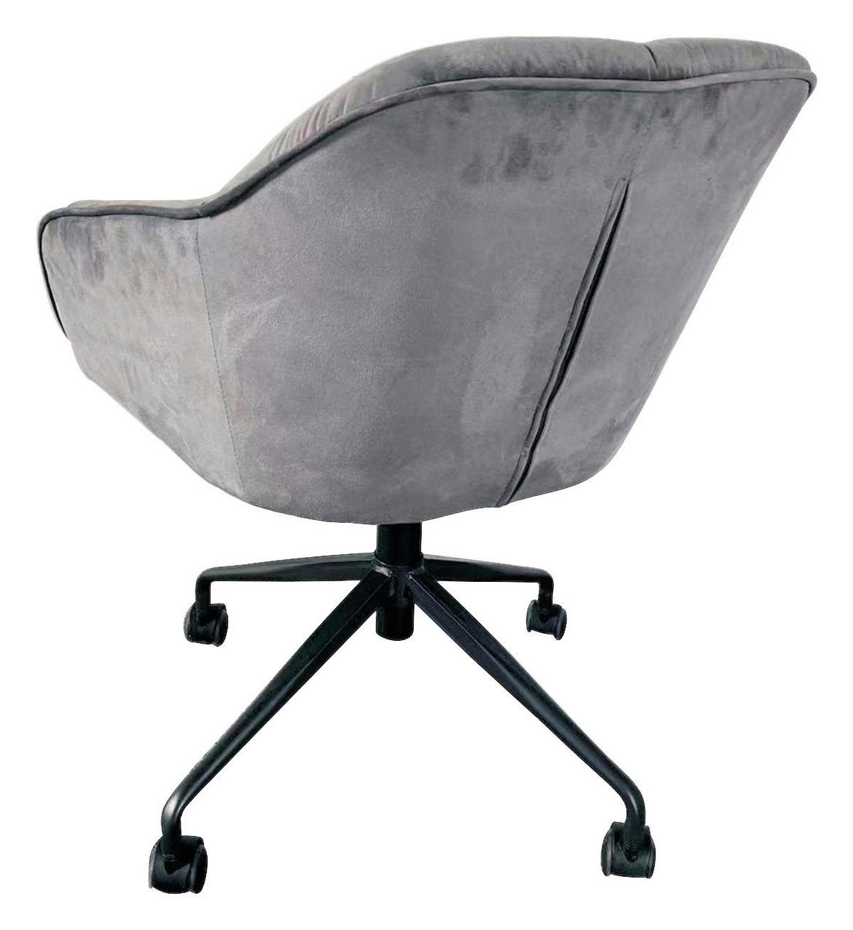 Kancelářská židle ELLY -EXKLUSIV- - šedá/černá, Design, kov/textil (72/79-86/74cm) - Mömax