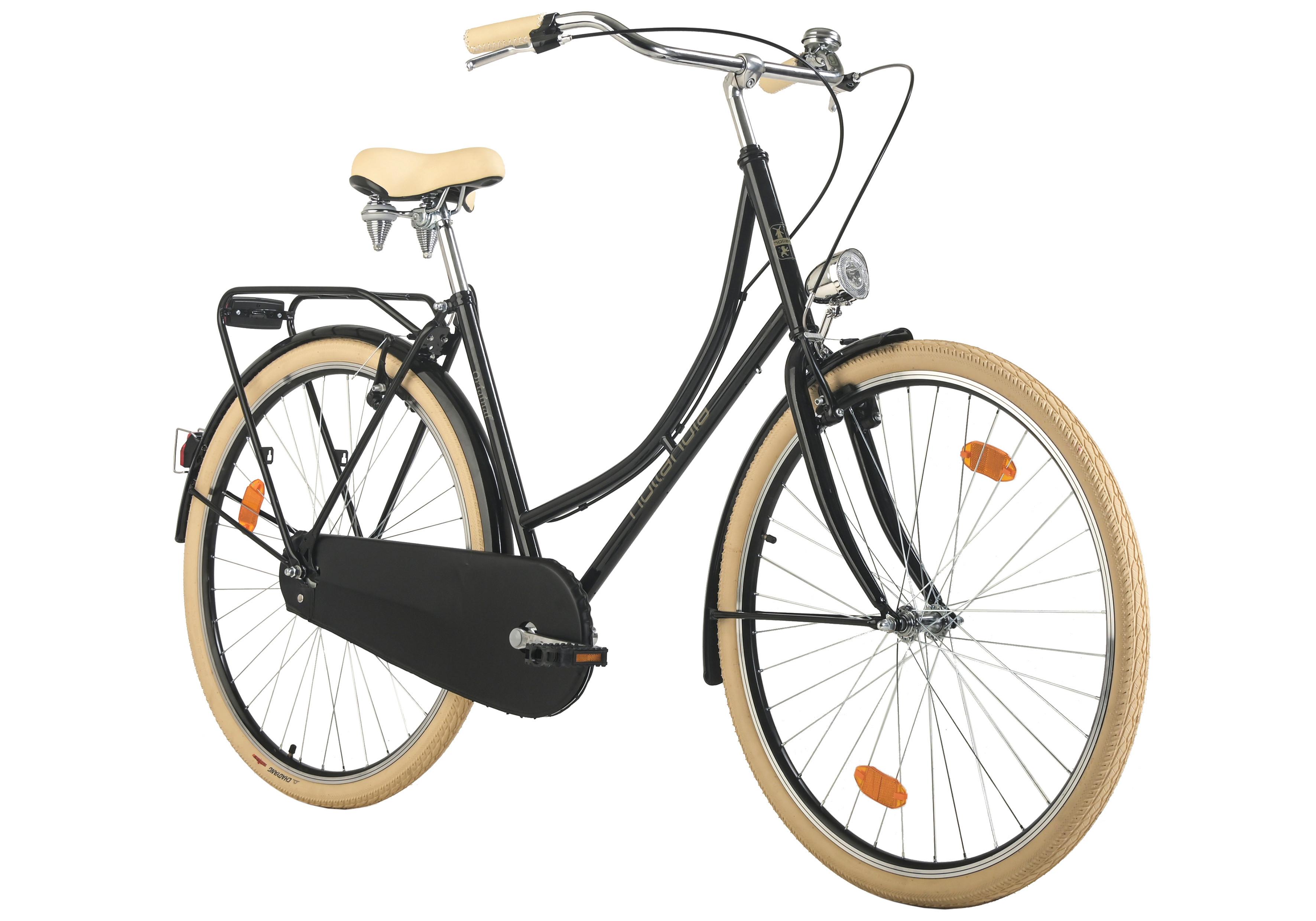 Citybike Original Singlespeed Hollandia, Schwarz, 28 Zoll - Schwarz, Basics, Metall (25/140/60cm)