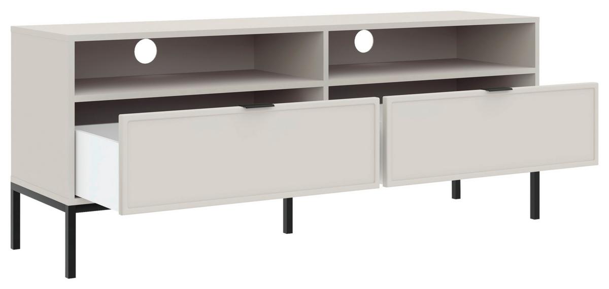 TV-ELEMENT Deco Kaschmir B: 150cm - Kaschmir/Schwarz, Design, Holzwerkstoff/Metall (150/60/40cm) - MID.YOU